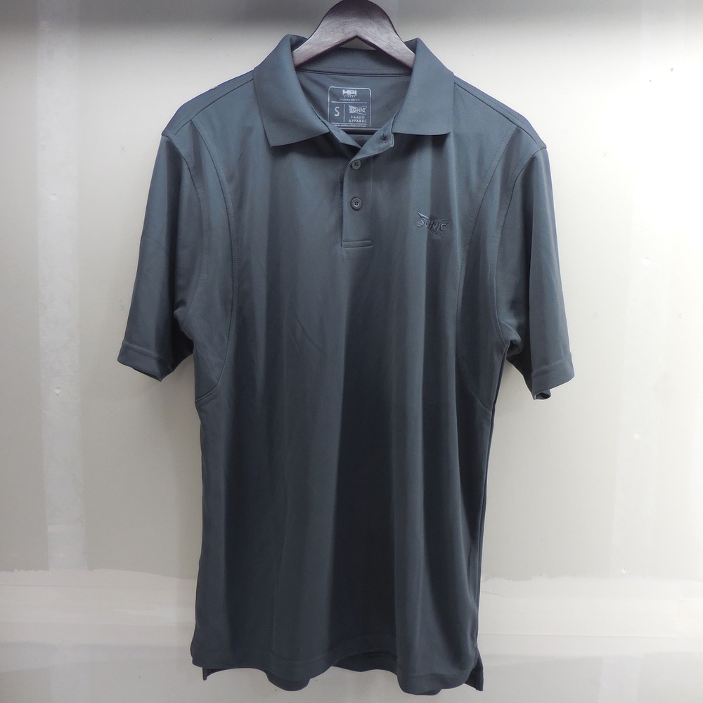 Sonic Drive-In Employee Uniform Polo Shirt HPI Direct Gray Performance Mesh S